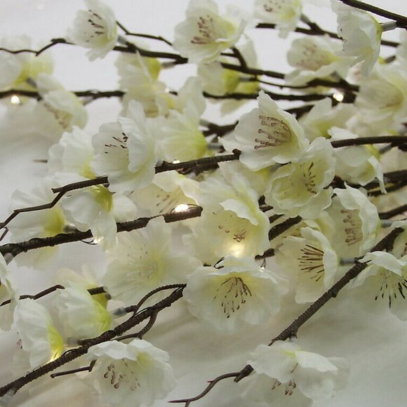 Bethlehem Lights Illuminated Decorative Branches Ivory Blossom Spring - Set of 2 - Picture 10 of 10